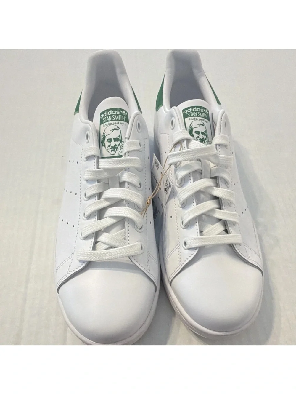 adidas Stan Smith White & Green Leather Men's Sneakers Size9